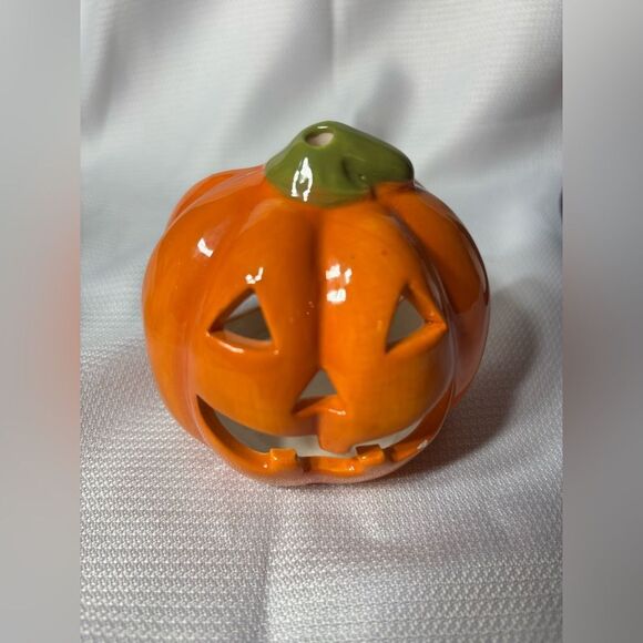 3 Halloween Tealight Candle Holders Jack-o-Lantern, Ghost, & Black Cat EPC - Picture 3 of 8